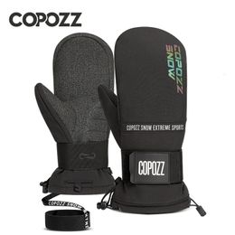 Ski Gloves COPOZZ Winter Waterproof Keep Warm Wear Resistant Material Snowboarding Men Women Thermal Snow Mittens 231213