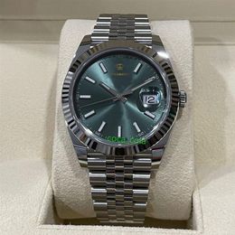 New Factory Version watch Mint Green Fluted 41mm Jubilee Bracelet CAL 3235 Mechanical b p Automatic Official website synchronizati308S