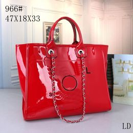 Handbag shopping bag new beach bag cowhide high-end women's bag versatile style luxury brand large capacity bag designer bag mommy bag mother and child bag totebag 47CM