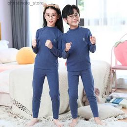 Pyjamas Thermal Underwear for Boys Girls Winter Warm Suit Cation Constant Temperature Children Thermo Underwear Set Soft Kids Pyjamas