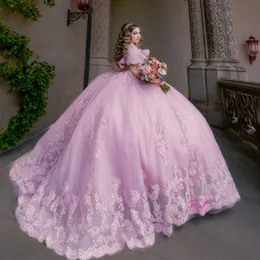 Veralove Vestido De 15 Anos Pink Quinceanera Dresses 2023 Appliqued X videos 16 Anos Birthday Dress For Women