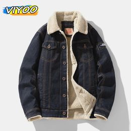 Men's Jackets Men's 7XL Oversized Y2K Spring Winter Velvet Down Jacket Coat Parkas Denim Thick Jacket For Men Korean Clothes 231213