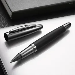 Metal Gel Pen 0.5mm Tip Black Blue Ink Cartridge Business Signature Matte Handle Office School Writing Stationery