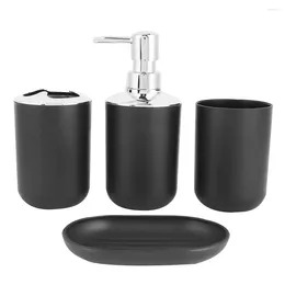 Bath Accessory Set 4pc/Set Luxury Bathroom Accessories Plastic Toothbrush Holder Cup Soap Dispenser Dish Toilet Pump Bottle