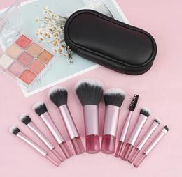 Makeup Brushes 10PCS/Set Mini With Bag Powder Eyeshadow Foundation Blush Blender Concealer Contouring Cosmetics Beauty Tools