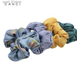 Headwear Hair Accessories 100% Real lberry Silk Scrunchies Rubber Bands Hair Ties Elastic Ponytail Holder Headwear Print Hair Accessories for WomenL231214