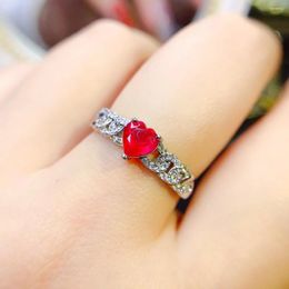Cluster Rings Natural Ruby Ring Sterling Silver 925 Wedding Women's Generous Luxury Free Mailing Jewellery Boutique