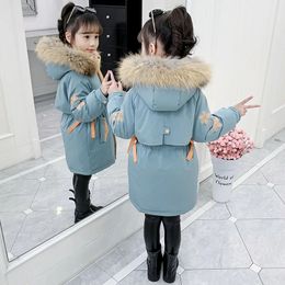 Jackets Winter Children s Clothing Outerwear Down Puffer Jacket Parkas For Teen Girl Women s Overcoat Snow Suit Kids Fur Coat 231213