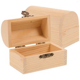 Gift Wrap Cabilock Unfinished Wood Treasure Box Chest Locking Clasp Diy Craft Party Favors Projects