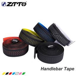 Bike Groupsets ZTTO Road Bike Bar Tape Toughness Vibration Damping Anti-Vibration EVA PU Bent Handlebar Bar Tape Handle Belt Wrap2 Bar Plugs 231213