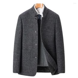 Men's Suits 2023 Brand Mens Casual Blazers Autumn And Spring Fashion Slim Suit Jacket Men Blazer Woollen Clothing Vetement Homme Y19