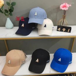 Ball Caps High Quality Fashion Brand Men's Baseball Cap Simple Star Big A Letter Embroidered Women's Trucker