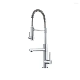 Kitchen Faucets Electroplated Copper Cold And Spring Faucet American Style Splash Proof Household Accessories