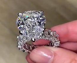 Gorgeous Big Pear Shape Engagement Ring Square CZ Promise Ring Proposal Ring for Girlfriend Women Trendy Jewelry 5640822