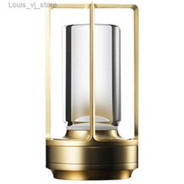 Night Lights 1 PCS Bedside Table Bedroom Led Touch Table Lamp Restaurant Decoration Atmosphere Night Light Gold YQ231214