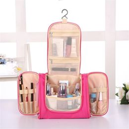 Cosmetic Bags Cases Waterproof Nylon Travel Organizer Bag Unisex Women Cosmetic Bag Hanging Travel Makeup Bags Washing Toiletry Ki289E
