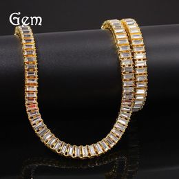 New Designer Bling Square Diamond Men Womens Tennis Necklace Bracelet 8-24 inches Hip Hop iced out Jewelry Gifts for Couples260P