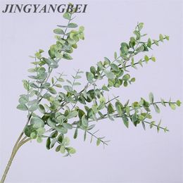 69cm Artificial Plastic Eucalyptus tree branch Christmas wedding decoration Flower arrangment small leaves plant faux foliage3374