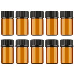 1ml 2ml 3ml Mini Amber Glass Essential Oil Reagents Refillable Sample Bottle Brown Glass Vials With Cap237d