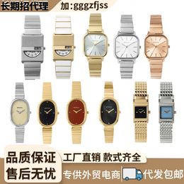 Relógios femininos bredan oval relógio pequeno e luxuoso retro europeu americano personalizado quartzo fritillaria dial 230927