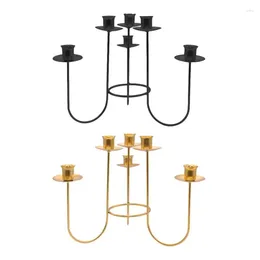 Candle Holders Dinner Candlestick With 6 Arms Home Decoration Birthday Western Restaurant Stands For Table European Style