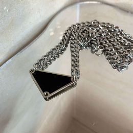 mens pendant necklace designer Jewellery inverted triangle fashion chain necklaces for woman brand jewelrys trendy personality clavicle gifts for girls with box