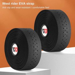 Bike Groupsets WEST BIKING EVA Bar Tape High Tenacity Handlebar Tape Adhesive Bike Handle Tape Shock Absorbing Bar Tape With Hole for Road Bike 231213