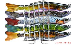 10cm 155g Multisection Fish Hook Hard Baits Lures 6 Treble Hooks 5 Colours Mixed Plastic Fishing Gear 5 Pieces lot H27812528