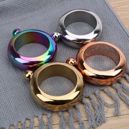 Hip Flasks 35oz Whiskey Bracelet Jug Flask Stainless Steel Alcohol Camping Flagons Drinkware Supply Colourful flagon Funnel Bangle 231213