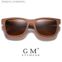 Sunglasses Brown Skateboard Wood Sunglasses Polarized Mirror Lens Men Women Bamboo Sun Glasses Dropshipping S832L231214