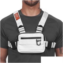 Outdoor Bags Chest Rig Running Bag Men Streetwear Hip Hop Waist Pack Fashion Outdoor Sport Gym Training Fitness Accessories Tactical V Dhzqh