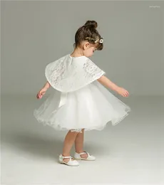 Girl Dresses 3-24 Months Baby White Dress Infant Formal For Birthday&Wedding Occasion Christening Gowns Baptism Clothes
