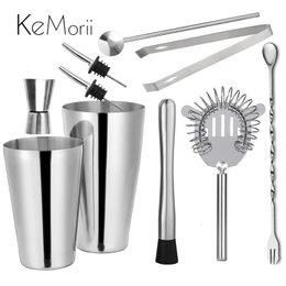 Bar Tools Stainless Steel Boston Shaker Professional Bar Bartender Kit Wine Cup Barware tools Cocktail Mixer Martini Cocktail Shaker Set 231214