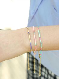 Strand KELITCH Gold Colour Women's Classic Link Bracelets Miyuki Beads Friendship Handmade Chain