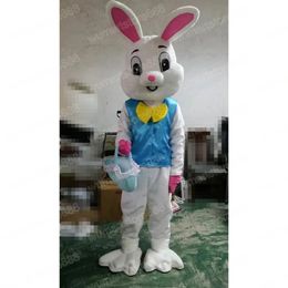 Newest Cute Rabbit Mascot Costume Carnival Unisex Outfit Christmas Birthday Party Outdoor Festival Dress Up Promotional Props Holiday Celebration