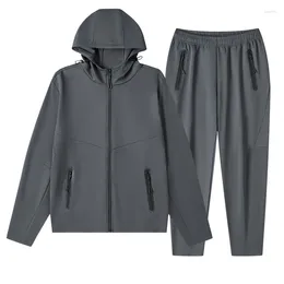 Men's Tracksuits Autumn Winter Men Tracksuit Casual Sets Hoodies Jacket Pants Solid Suit Sportswear Jogging Set Male Brand Sports Clothing