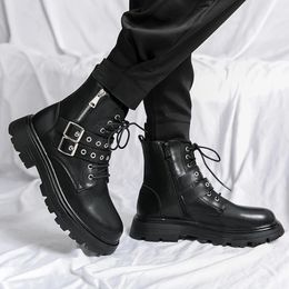 Boots Luxury Brand Black Men's Chelsea Boots Gothic Biker Boots Men's Casual Leather Outdoor Boots Ankle Boots for Men MO-51382 231214