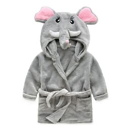 Towels Robes Baby Unisex Plush Animal Face Bathrobe Hooded Bath Towel Elephant Design | Ultra Soft for Girls or Boys 231213