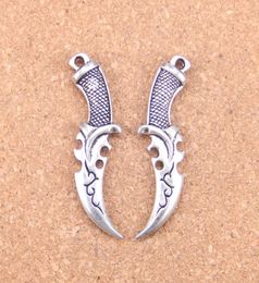 17pcs Antique Silver Bronze Plated dagger Charms Pendant DIY Necklace Bracelet Bangle Findings 5012mm3255473