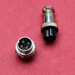 10set---GX16-4 4Pin Wire Panel Connector Male and Female Diameter 16mm Circular Plug Socket