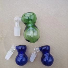 Color Glass Ash Catcher Bowl Bubbler For Water Bongs Dab Rigs Smoking Pipes 14mm 18mm Male Calabash Ashcatcher Bowls Gourd Percolator LL