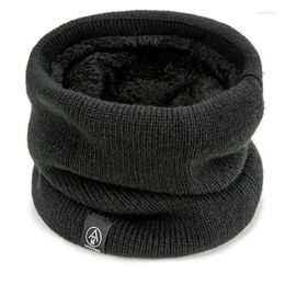 Scarves Winter Scarf For Men And Women With Plush Thick Insulation Neck Cover Cycling Mask Wool Knitted Protection