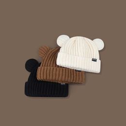 Winter Korean Version Plush Hat Wool Cat's Ears (steamed Cat-ear Shaped Bread) Knitting Children Cute Ear Protection Baotou Student Versatile Style