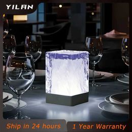 Night Lights Simple Nordic Desk Lamp Crystal Table Night Light Luxury Modern Atmosphere Lamp Bedroom Decor Bedside Living Room Nightlight YQ231214