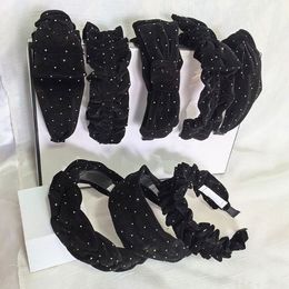 Lady style children polka dots hair sticks designer girls rhinestones letter applique braid hairbands luxury women all-maching accessories Z6029