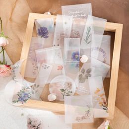Sheets Diffuse Flower Shadow Series Literary Plant Litmus Paper Memo Pad Creative DIY Journal Collage Decor Stationery