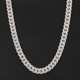 Hot-sale fashion Jewellery Hip Hop link chain choker 925 sterling silver necklace for men women