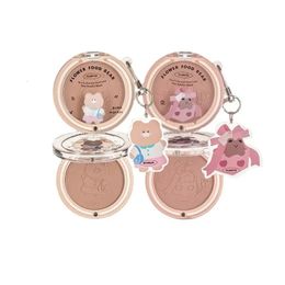 Blush FLORTTE Blush Trim Natural Peach Nude Blusher Cute Makeup Korean Matte Food Bear Blush for dark skin 231214