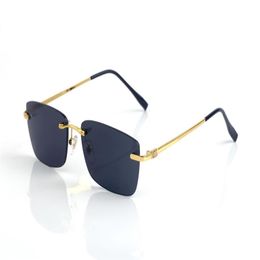 New Fashion Vintage Rimless Sunglasses For Mens Women Sports Attitude Retro Sun Glasses Coating eyeglasses Lunettes eyewear Oculo 3195