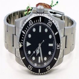 Top Quality No Date 114060 Stainless Steel Black Ceramic Bezel Mens Automatic Sport Wrist Watches Christmas Gift Men's Watche218j